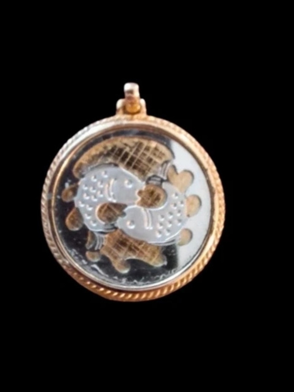 Zodiac Two-Tone Pisces Fish Pendant Necklace - Gold and Silver